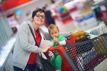 Image showing mother with baby in shopping