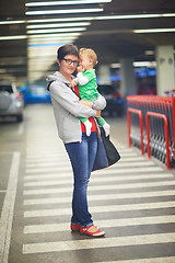 Image showing mother with baby in shopping