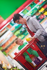 Image showing mother with baby in shopping