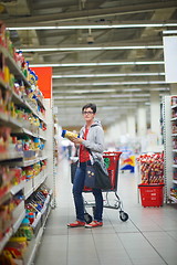 Image showing mother with baby in shopping