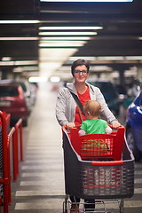 Image showing mother with baby in shopping