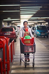 Image showing mother with baby in shopping