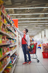 Image showing mother with baby in shopping