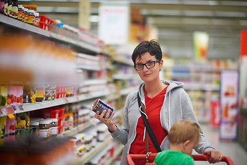 Image showing mother with baby in shopping