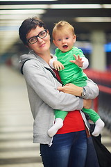 Image showing mother with baby in shopping