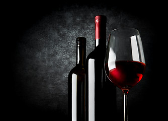 Image showing Wine on black background