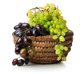 Image showing Grapes in basket