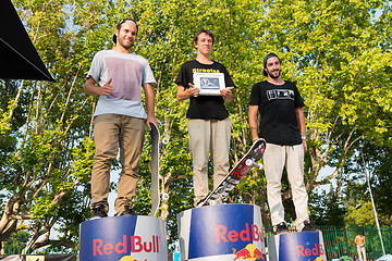 Image showing Pro podium at the 2nd Stage DC Skate Challenge by Fuel TV