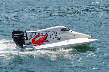 Image showing Mad-Croc Baba Racing Team boat preparations