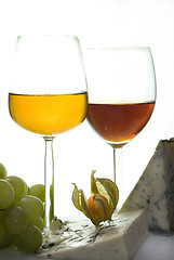 Image showing Sweet wine & cheese III