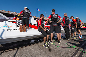 Image showing CTIC China Team boat preparations