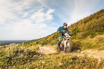 Image showing Enduro bike rider