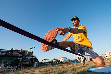 Image showing Andre antunes Slackline performance