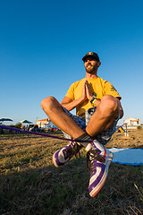 Image showing Andre antunes Slackline performance