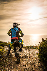 Image showing Enduro bike rider