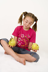 Image showing Girl with fruit I