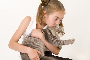 Image showing Girl with a cat II