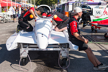 Image showing CTIC China Team boat preparations