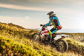 Image showing Enduro bike rider