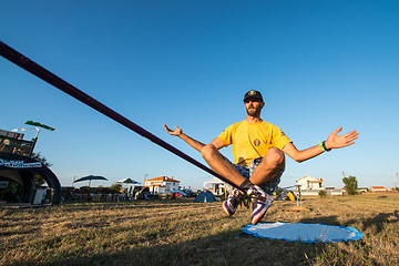 Image showing Andre antunes Slackline performance