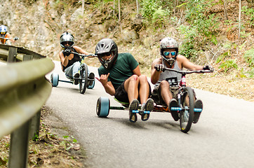 Image showing Pedro Castro driving a Side Trike during the 2nd Newton\'s Force 