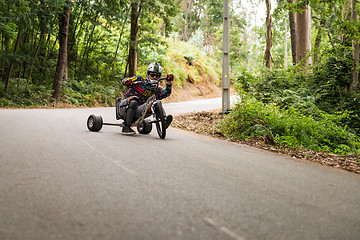 Image showing Drift bike rider during the 2nd Newton\'s Force Festival 2014