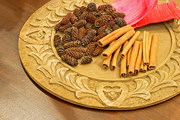 Image showing Cones and cinnamon