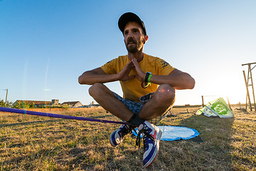 Image showing Andre antunes Slackline performance