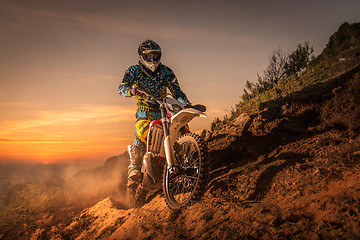 Image showing Enduro bike rider