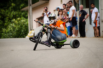 Image showing Drift bike rider during the 2nd Newton\'s Force Festival 2014