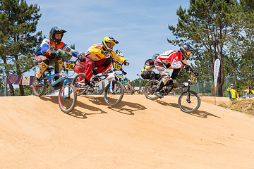 Image showing Masters riders during race