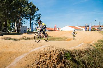 Image showing Ivan Pedrosa leading the race