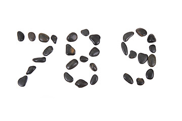 Image showing stone alphabet from black stones