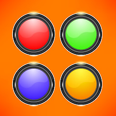 Image showing Colorful Buttons