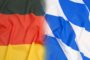 Image showing Germany flag vs. Bavarian flag 