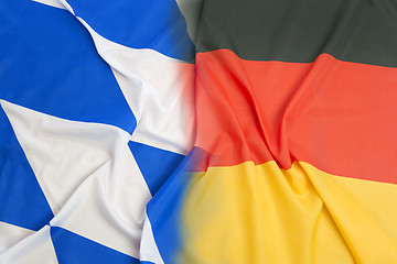 Image showing Bavarian flag vs. Germany flag