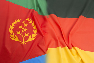 Image showing Eritrea flag vs. Germany flag 