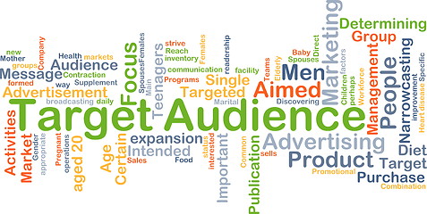 Image showing Target audience background concept