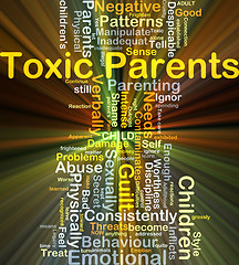 Image showing Toxic parents background concept glowing