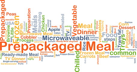 Image showing Prepackaged meal background concept