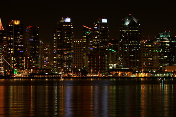 Image showing San Diego Skyline Night