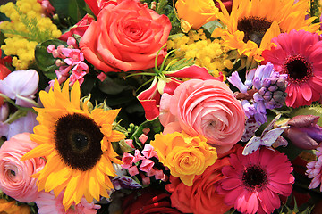 Image showing Mixed bouquet in bright colors