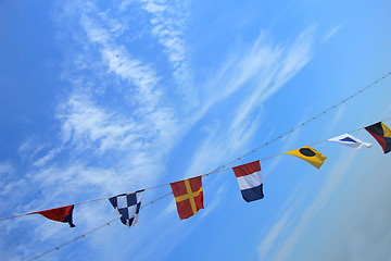 Image showing Colorful signal flags