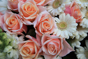 Image showing Roses and gerberas wedding flowers