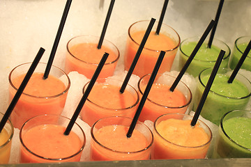 Image showing Smoothies on ice