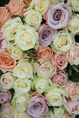 Image showing Pastel roses in a wedding arrangement