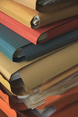 Image showing Stacked office files