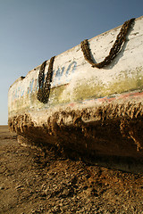 Image showing Boat in the desert