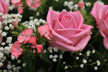 Image showing pink wedding arrangement