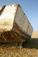 Image showing Boat in the desert